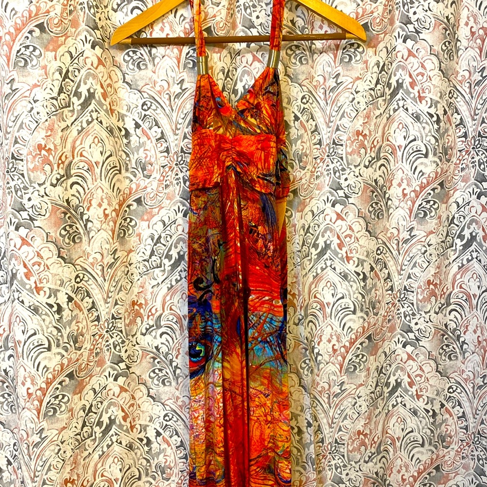 Maxi orange dress